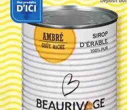 Marché Bonichoix PUR BEAURIVAGE PURE MAPLE SYRUP offer
