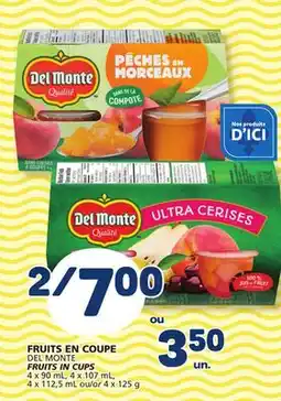 Marché Bonichoix DEL MONTE FRUITS IN CUPS offer