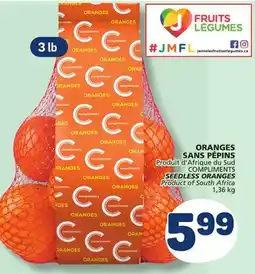 Marché Bonichoix COMPLIMENTS SEEDLESS ORANGES offer