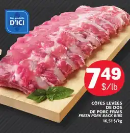 Marché Bonichoix FRESH PORK BACK RIBS offer
