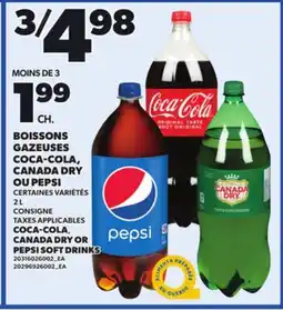 Provigo COCA-COLA, CANADA DRY OR PEPSI SOFT DRINKS, 2 L offer