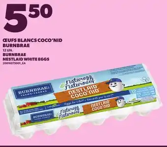 Provigo BURNBRAE NESTLAID WHITE EGGS, 12 UN offer