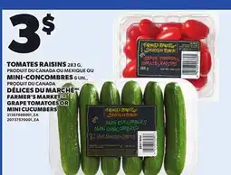 Provigo FARMER'S MARKET GRAPE TOMATOES OR MINI CUCUMBERS offer