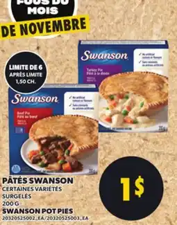 Provigo SWANSON POT PIES, 200 G offer