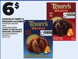 Provigo TERRY'S CHOCOLATE TERRY'S CHOCOLATE ORIGINAL OR SIMPLY, 145 G offer