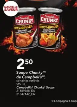 Provigo CAMPBELL'S CHUNKY SOUPS, 515 ML offer