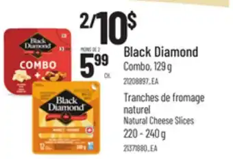 Provigo BLACK DIAMOND COMBO, 129 G NATURAL CHEESE SLICES 220 - 240 G offer