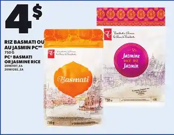 Provigo PC BASMATI OR JASMINE RICE, 750 G offer