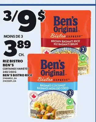 Provigo BEN'S BISTRO RICE, 240/250 G offer