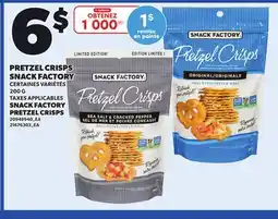 Provigo SNACK FACTORY PRETZEL CRISPS, 20O G offer