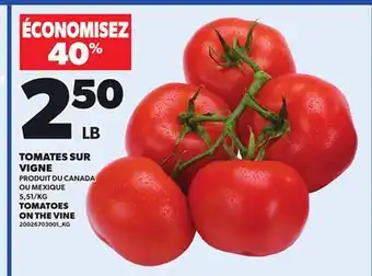 Provigo TOMATOES ON THE VINE offer