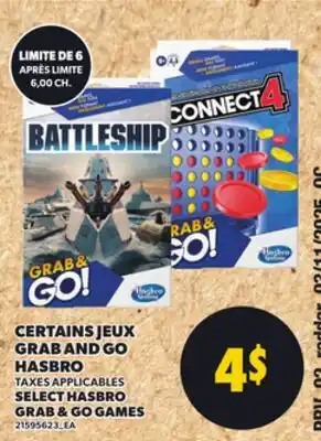Provigo SELECT HASBRO GRAB & GO GAMES offer
