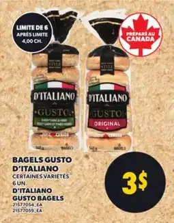 Provigo D'ITALIANO GUSTO BAGELS, 6 UN offer