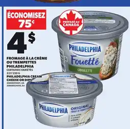Provigo PHILADELPHIA CREAM CHEESE OR DIPS, 227/250 G offer