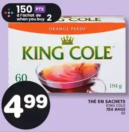 Marches Tradition KING COLE TEA BAGS offer