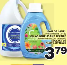 Marches Tradition COMPLIMENTS (2,4 L) BLEACH OR BLEACH OR FABRIC SOFTENER offer