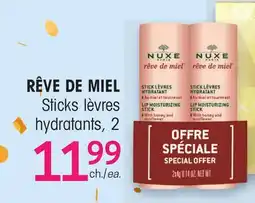 Uniprix NUXE RÊVE DE MIEL Sticks lèvres hydratants, 2 offer