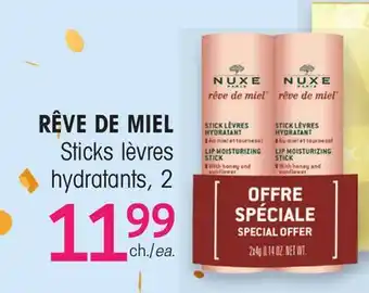 Uniprix NUXE RÊVE DE MIEL Sticks lèvres hydratants, 2 offer