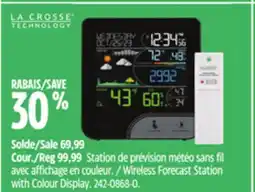 Canadian Tire LaCrosse Wireless Forecast Station offer