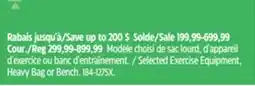Canadian Tire Sunny Health & Fitness Selected Exercise Equipment, Heavy Bag or Bench offer