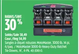 Canadian Tire MotoMaster 3000-lb Heavy-Duty Ratchet Tie-Downs, 14´, 4-Pk offer