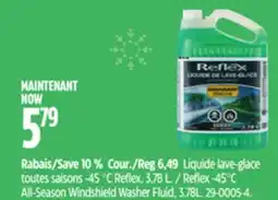 Canadian Tire Reflex -45°C All-Season Windshield Washer Fluid, 3.78L offer
