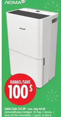 Canadian Tire NOMA Smart 50-Pint Dehumidifier offer