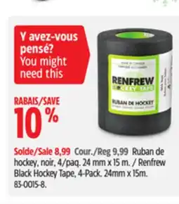 Canadian Tire Renfrew Black Hockey Tape offer