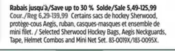Canadian Tire Renfrew Selected Sherwood Hockey Bags, Aegis Neckguards, Tape, Helmet Combos and Mini Net Set offer