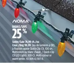 Canadian Tire Noma Quick-Clip C9 LED Lights, 100-Ct offer
