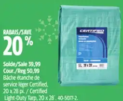 Canadian Tire Certified Light-Duty Tarp, 20 x 28´ offer