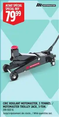 Canadian Tire MOTOMASTER TROLLEY JACK, 3-TON offer