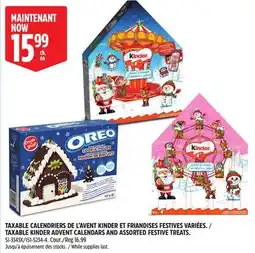Canadian Tire TAXABLE KINDER ADVENT CALENDARS AND ASSORTED FESTIVE TREATS offer