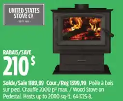 Canadian Tire Wood Stove on Pedestal.Heats up to 2000 sq-ft offer