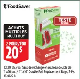 Canadian Tire FoodSaver 11˝ x 16´ Double Roll Replacement Bags offer