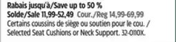 Canadian Tire Selected Seat Cushions or Neck Support offer
