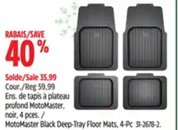 Canadian Tire MotoMaster Black Deep-Tray Floor Mats, 4 offer