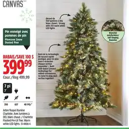 Canadian Tire Canvas Charlotte Flocked Pre-Lit Tree offer