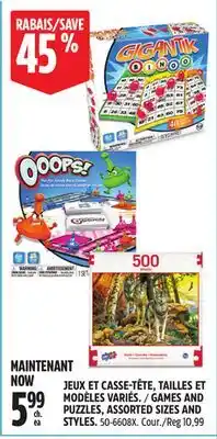 Canadian Tire GAMES AND PUZZLES offer