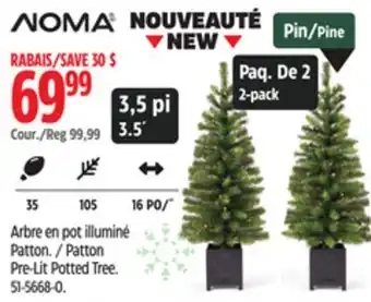 Canadian Tire NOMA Patton Pre-Lit Potted Tree offer