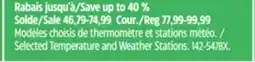 Canadian Tire Selected Temperature and Weather Stations offer
