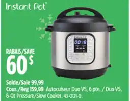 Canadian Tire Instant Pot Duo V5 offer