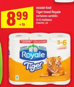 Maxi ESSUIE-TOUT TIGER TOWEL ROYALE, 3=6 rouleaux offer