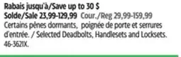 Canadian Tire Garrison Selected Deadbolts offer