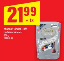 Maxi CHOCOLAT LINDOR LINDT, 600 g offer