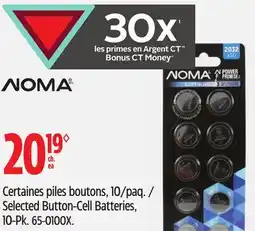 Canadian Tire NOMA Selected Button-Cell Batteries, 10-Pk offer