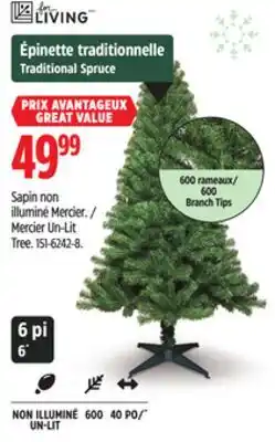 Canadian Tire For Living Mercier Un-Lit Tree offer