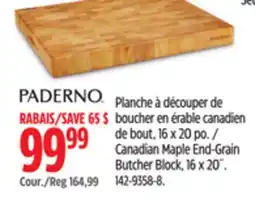 Canadian Tire Canadian Maple End-Grain Butcher Block offer
