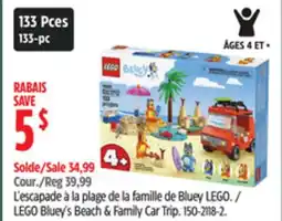 Canadian Tire LEGO Bluey's Beach & Family Car Trip - 11202, 133-pcs, Ages 4+ offer