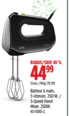 Canadian Tire Braun 5-Speed Hand Mixer offer